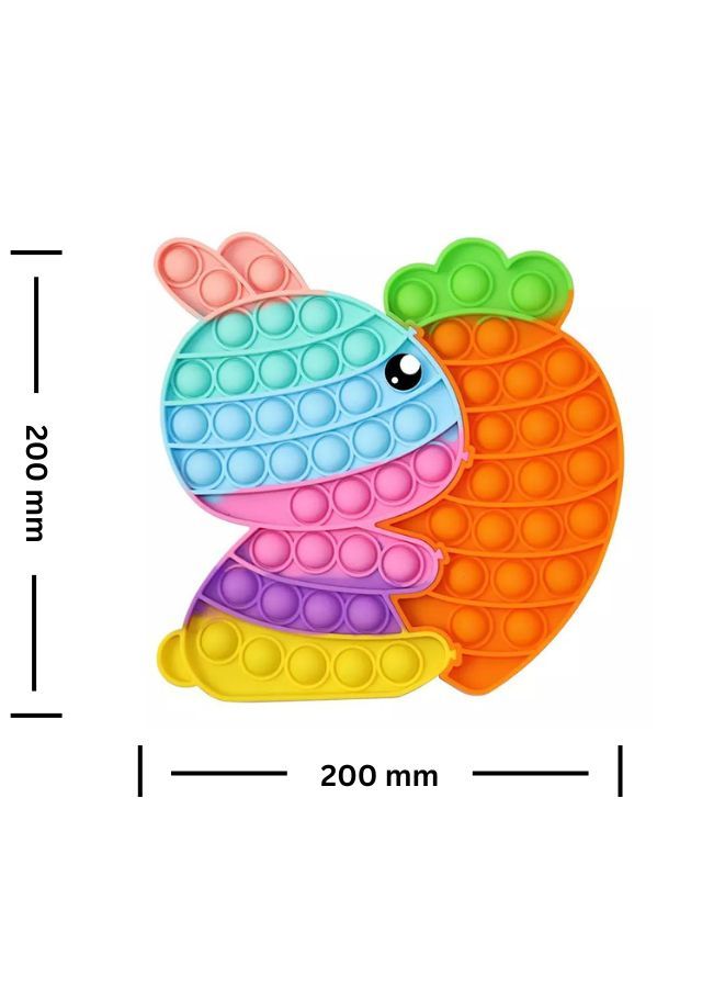 Push Pop Bubble Fidget Toy Silicone Animal Sensory Squeeze Toy Stress Relief Anti-Anxiety ADHD Autism Special Fidget Popper Gift for Kids and Adults Rabbit B  - Image 3