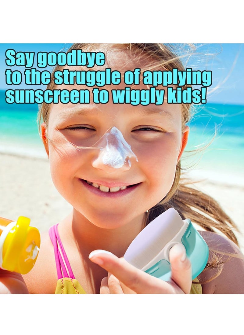 GUDOO 2 Pack Sunscreen Applicator for Kids Sunblock Buddy Brush Set with Protective Caps Sun Lotion Applicator Sun Cream Brush  - Image 3