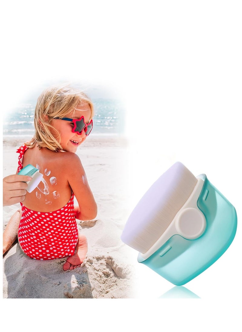 GUDOO 2 Pack Sunscreen Applicator for Kids Sunblock Buddy Brush Set with Protective Caps Sun Lotion Applicator Sun Cream Brush  - Image 1