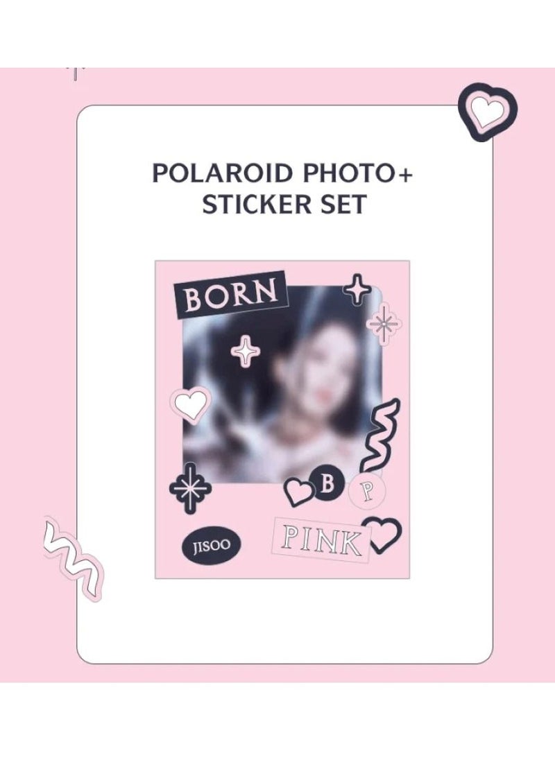 Black Pink Blackpink Born Pink Official Polaroid Photo and Sticker Set Jennie Version  - Image 4