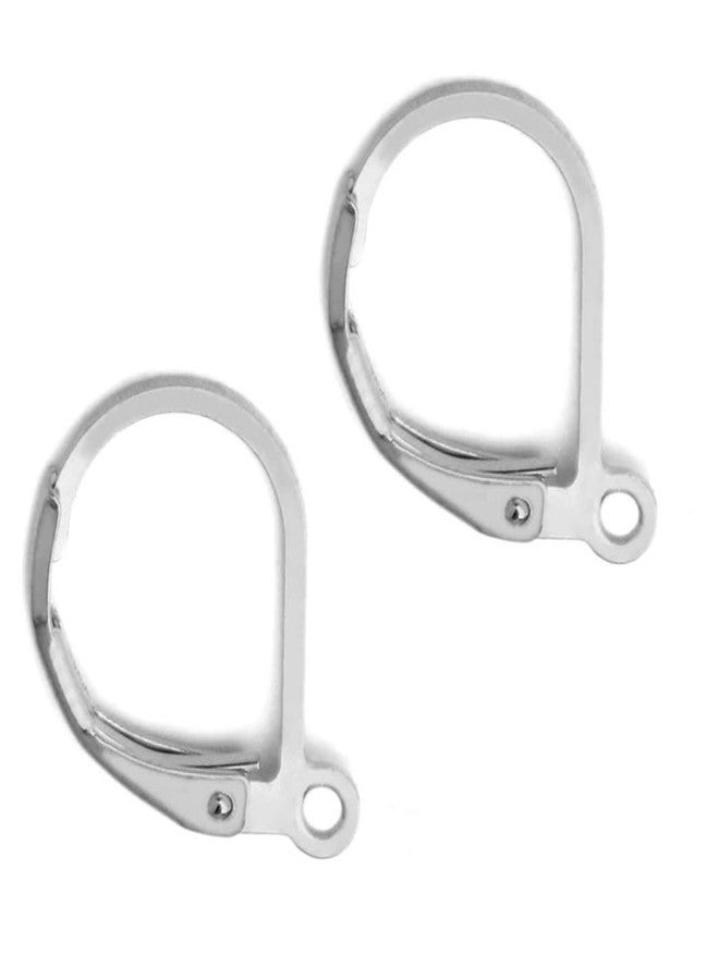 Adabele 50pcs Adabele 304 Grade Surgical Stainless Steel Hypoallergenic Earring Hooks Leverback Strong Ear Wire 15mm Long Open Ring for DIY Earrings Jewelry Making SJF193 - Image 3