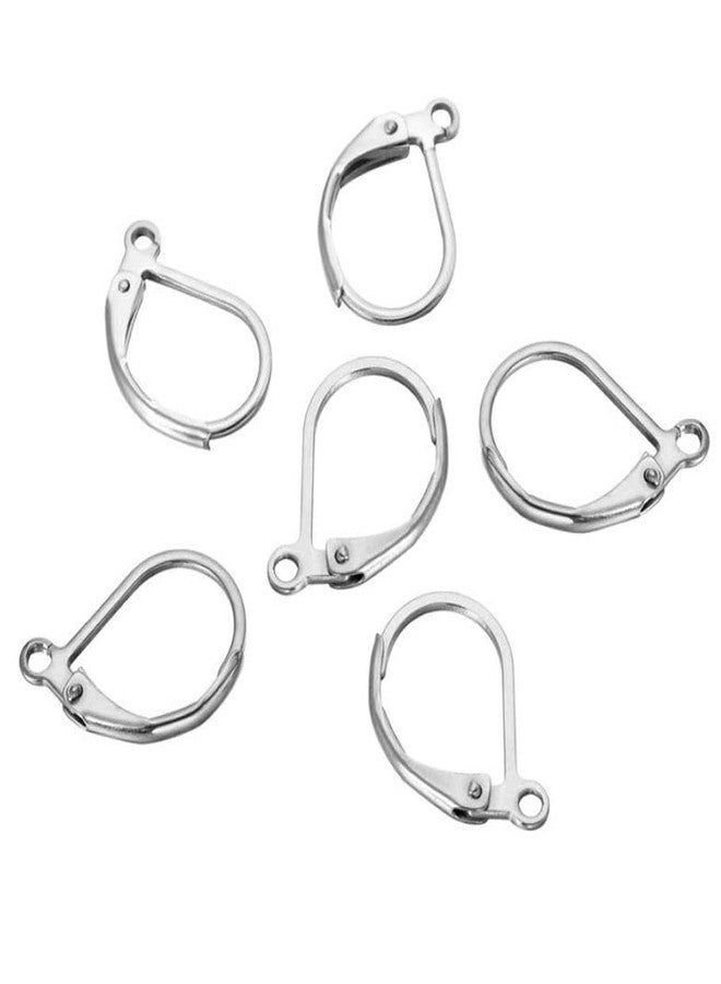 Adabele 50pcs Adabele 304 Grade Surgical Stainless Steel Hypoallergenic Earring Hooks Leverback Strong Ear Wire 15mm Long Open Ring for DIY Earrings Jewelry Making SJF193 - Image 1