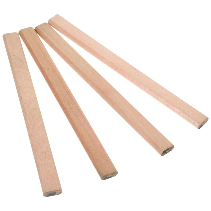 Natural Hb Graphite Woodworking Carpenter Pencils 4 Pack for Construction Drawing - Image 2