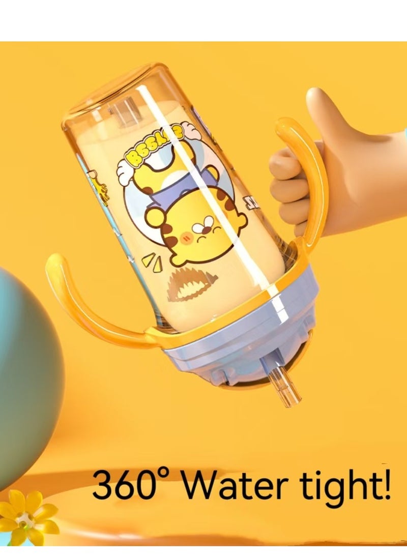 Milestones Sippy Cup with Straw and Handles,Training Cup-300ML-Tiger & Rabbit - Image 5