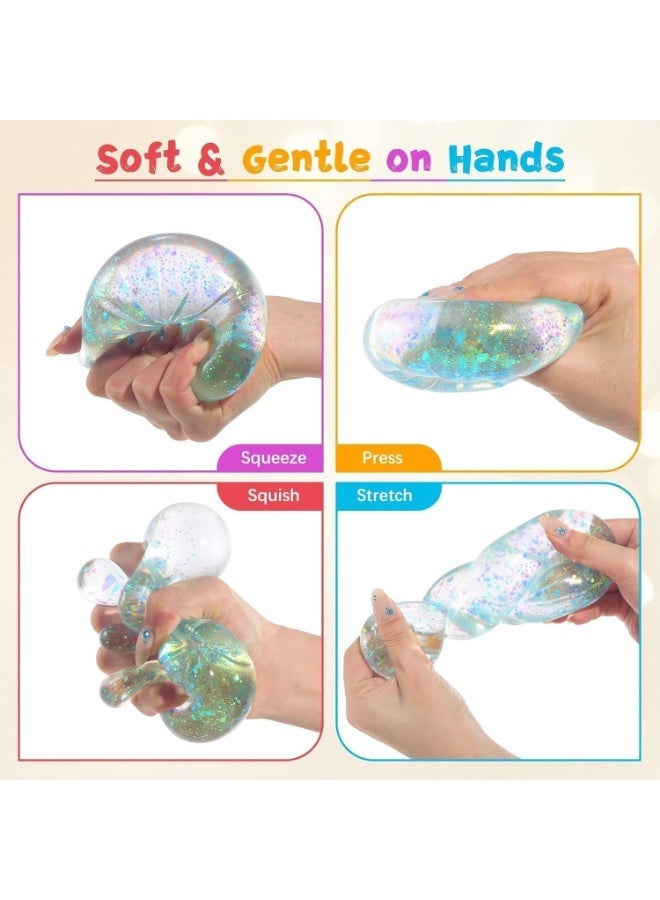 GIOIO Sugar Glitter Dumpling Squishy,Bao Bun Squishy Dumling Mystery Box,Stress Relief Fidget Squeeze Toys for 3+ Year Boys Girls,Party Favors,Goodie Bags Fillers,Birthday Day Gifts(Rand - Image 2