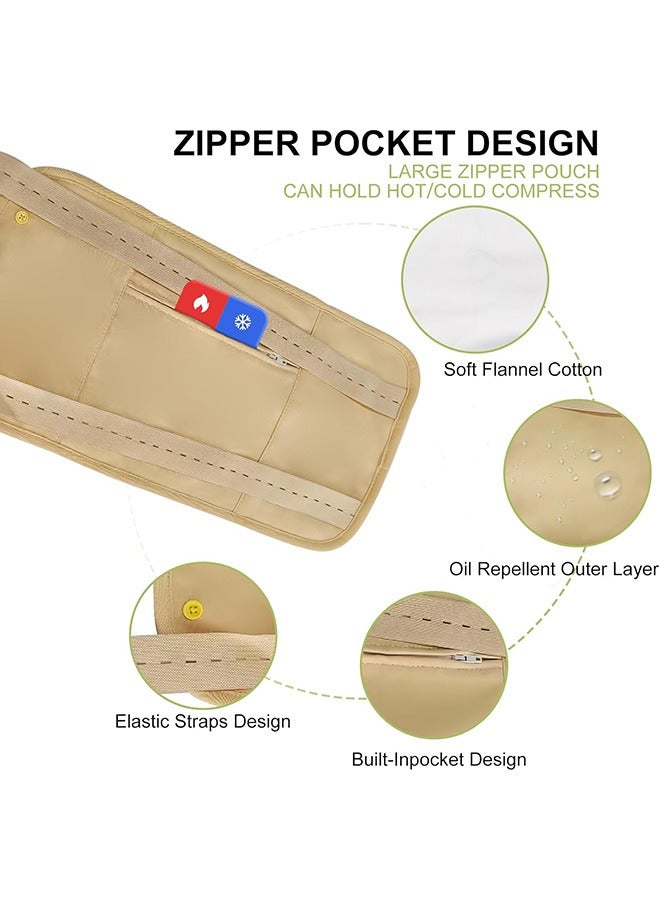 Beauenty 2 Castor Oil Wraps, Reusable Organic Castor Oil Strap Kit for Neck Waist, Adjustable Elastic Band Machine Washable Spill Resistant Compress Mat Packs for Liver Detox Insomnia, Constipation and Inflammation - Image 4