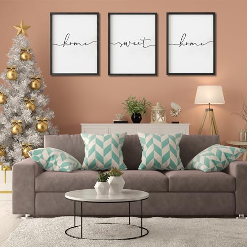 Heiple Set of 3 Framed Farmhouse Home Sweet Home Sign Above Bed Wall Decor for Bedroom Decor Wall Art Wood Signs - Image 4