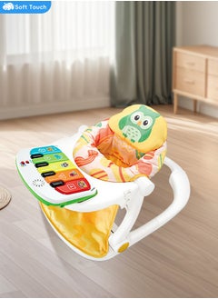 Soft Touch Baby Sitting Support Baby Floor Seat Activity Center Sit Up Infant Feeding Playing Chair Foldable Baby Chair with Music and Light  - Image 1