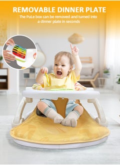 Soft Touch Baby Sitting Support Baby Floor Seat Activity Center Sit Up Infant Feeding Playing Chair Foldable Baby Chair with Music and Light  - Image 5