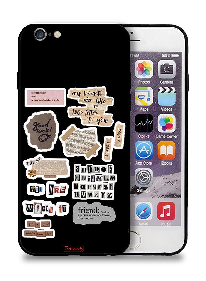 Tolwak Apple iPhone 6/6s Protective Case Good Luck Quotes Stickers - Image 1