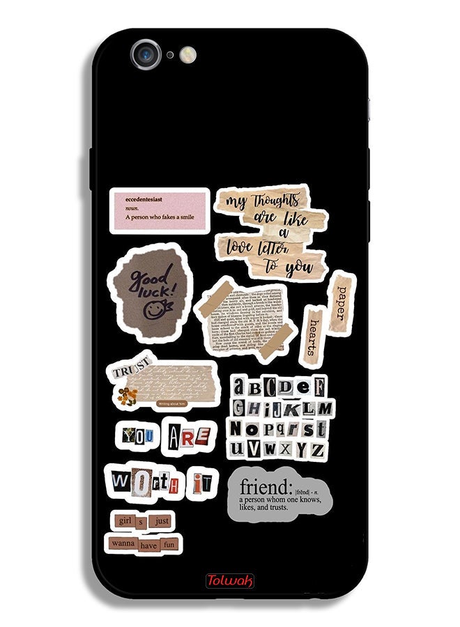 Tolwak Apple iPhone 6/6s Protective Case Good Luck Quotes Stickers - Image 2