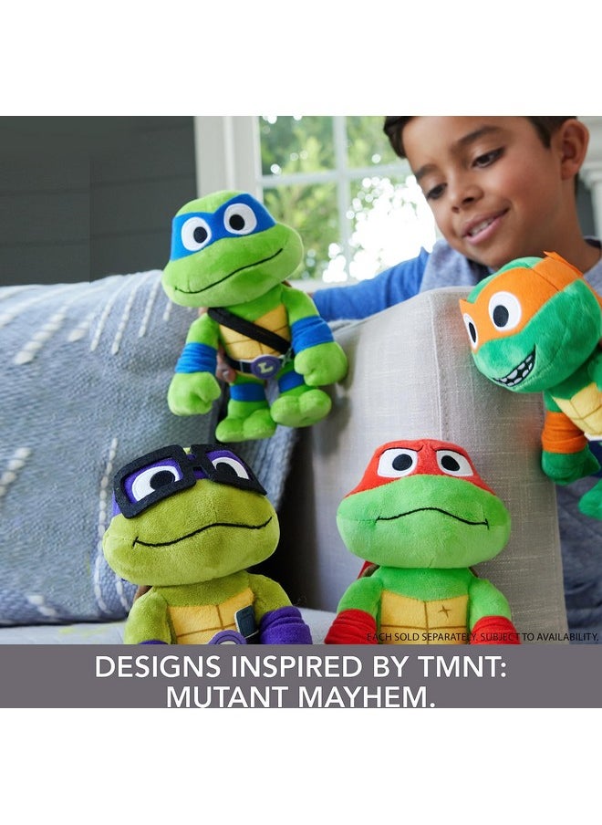 WWE MATTEL Teenage Mutant Ninja Turtles Mutant Mayhem Leonardo 8 Inch Blue Masked Soft Plush Toy Of Tmnt Movie Character Leader Leo  - Image 3