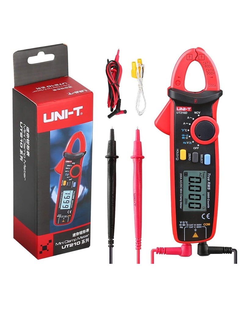 UNI-T UT210D Digital AC/DC Current Voltage Resistance Capacitance Clamp Meter - Image 1