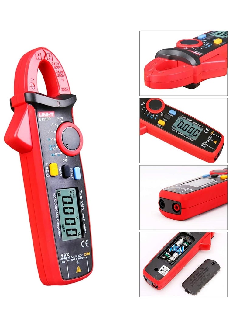 UNI-T UT210D Digital AC/DC Current Voltage Resistance Capacitance Clamp Meter - Image 5