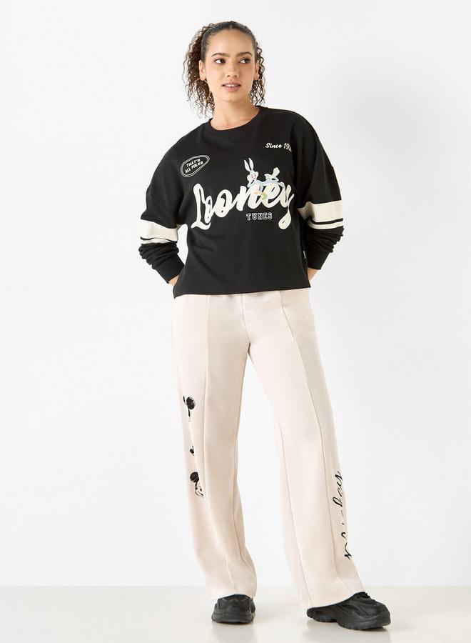 اس بي كاركترز سويت شيرت بأكمام طويلة طبعات لوني تيونز - Image 2