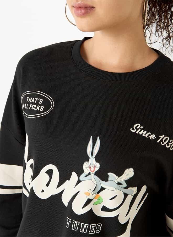 اس بي كاركترز سويت شيرت بأكمام طويلة طبعات لوني تيونز - Image 4