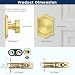 Orger Gold Door Knob Interior ZincAlloy Brushed Gold Door Knobs with Lock Heavy Duty Privacy Door Knob for Bathroom and Bedroom 1 Pack - Image 2