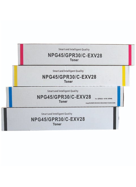 Office maker CEXV28 4- Color Toner Cartridge for Use in Image Runner - IR Adv C5250/C5255/C5045/C5051I