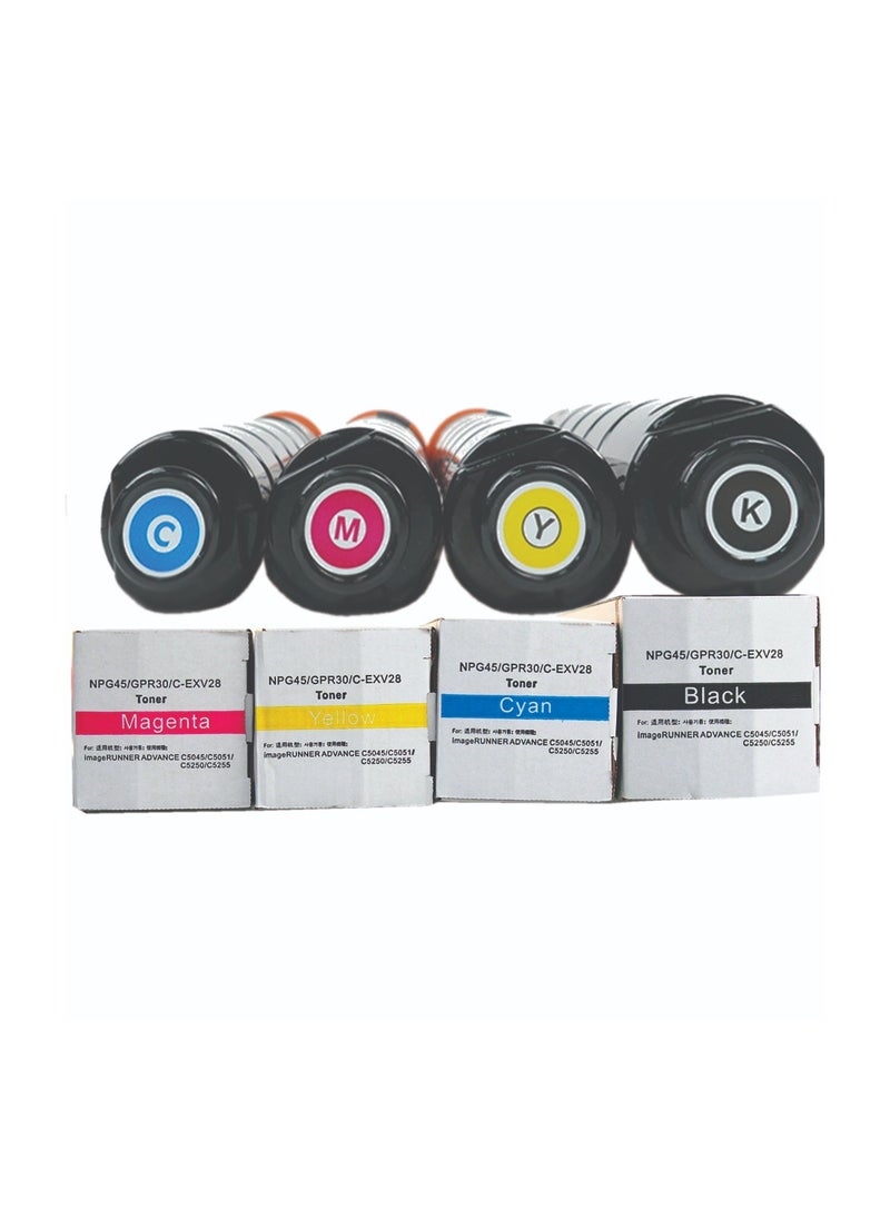 Office maker CEXV28 4- Color Toner Cartridge for Use in Image Runner - IR Adv C5250/C5255/C5045/C5051I