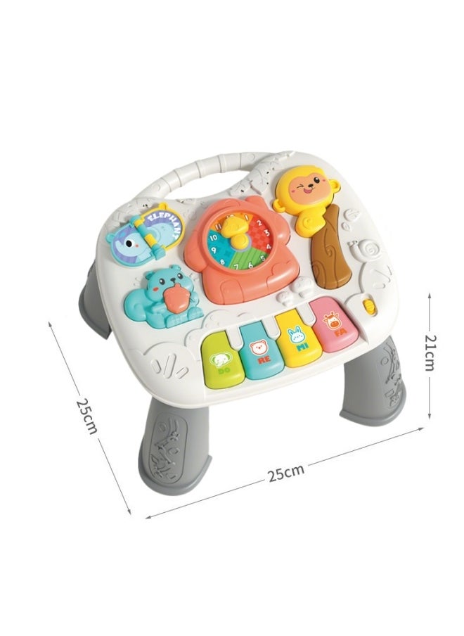 Education Early Development Toys,Learning Musical Table Toys,Educational Learning Activity Table,Multi-Functional Educational Toy Table,Interactive Play Center With Smart Stages Learning Content,Engaging Baby Activity Center For 18 Months(Grey)