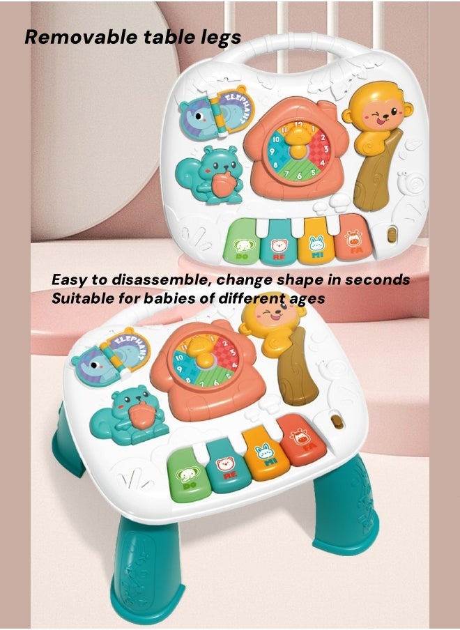 Education Early Development Toys,Learning Musical Table Toys,Educational Learning Activity Table,Multi-Functional Educational Toy Table,Interactive Play Center With Smart Stages Learning Content,Engaging Baby Activity Center For 18 Months(Grey)