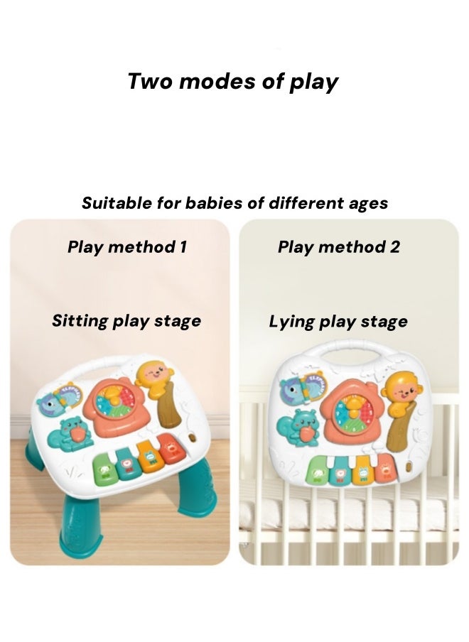 Education Early Development Toys,Learning Musical Table Toys,Educational Learning Activity Table,Multi-Functional Educational Toy Table,Interactive Play Center With Smart Stages Learning Content,Engaging Baby Activity Center For 18 Months(Grey)