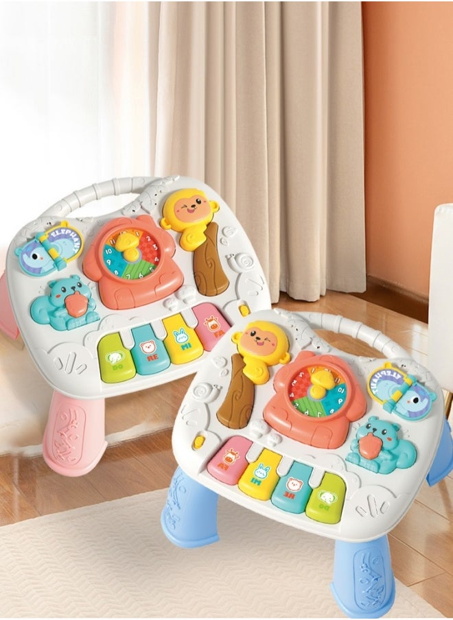 Education Early Development Toys,Learning Musical Table Toys,Educational Learning Activity Table,Multi-Functional Educational Toy Table,Interactive Play Center With Smart Stages Learning Content,Engaging Baby Activity Center For 18 Months(Grey)