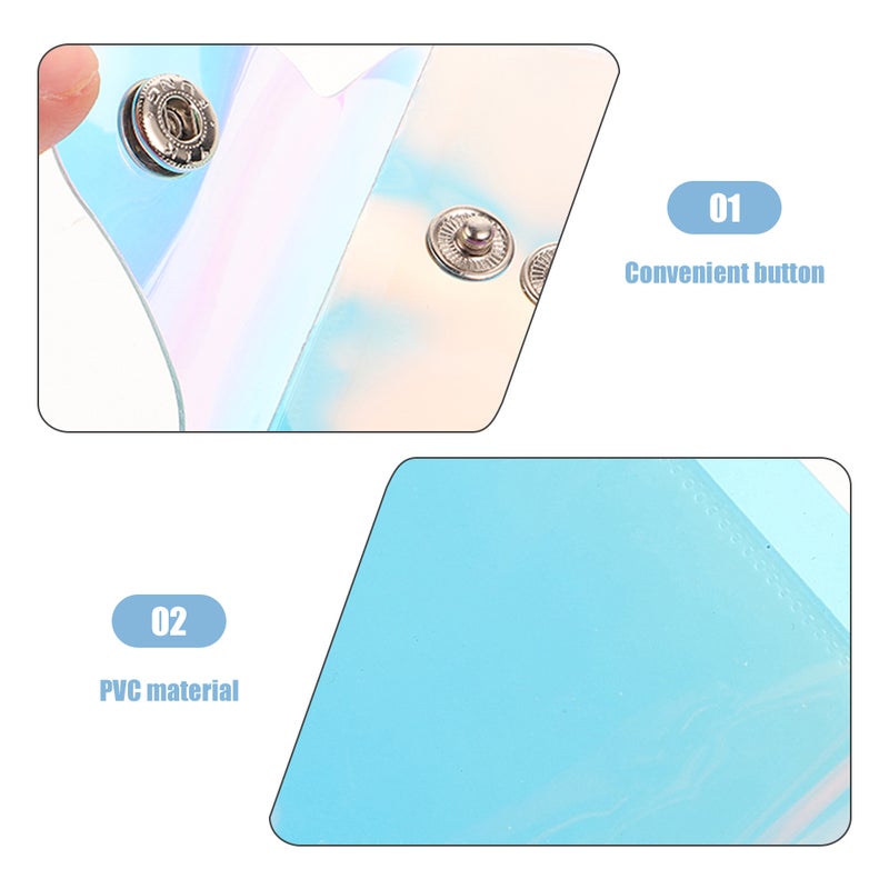 2pcs Holographic Card For Women And Men Multi-Card Holder Compact And Portable Credit Card Storage Organizer Card - Image 3