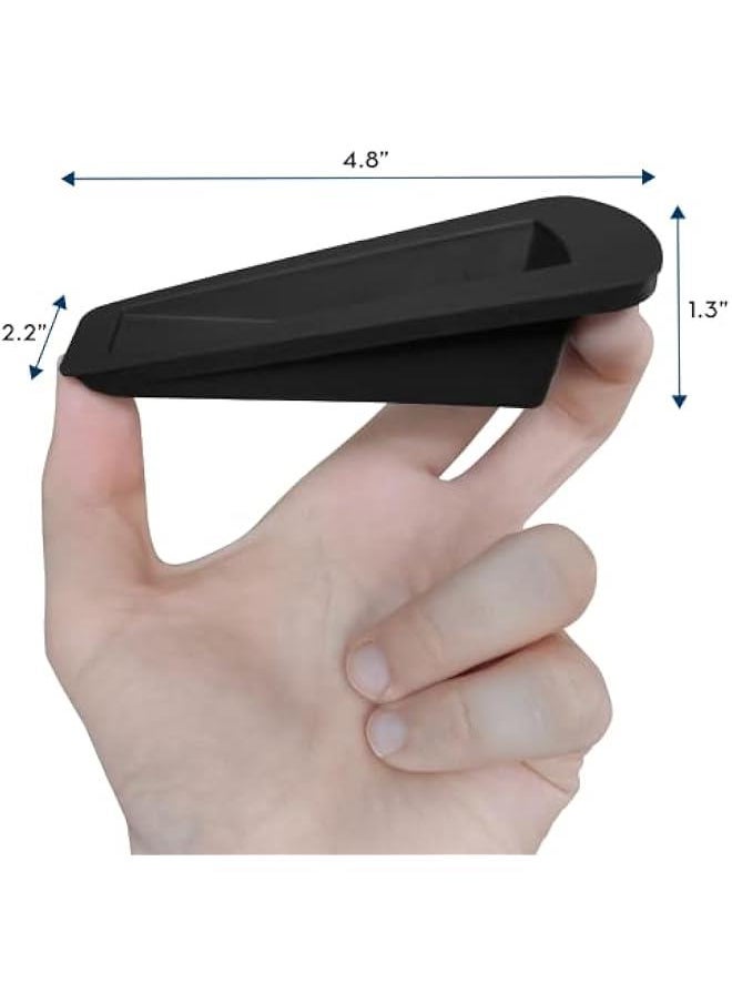 Generic Heavy Duty Rubber Door Stopper, Black, 4 Pack of 4.8 x 2.2 x 1.3 in, for Residential and Commercial Use  - Image 5