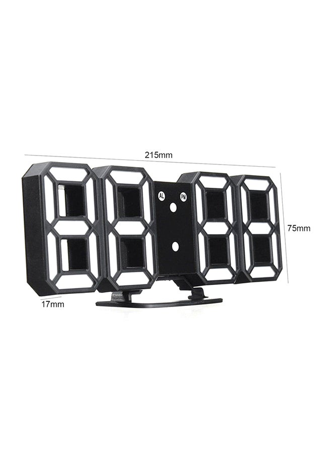 OUTAD Digital LED Desk Night Wall Alarm Watch Black - Image 4