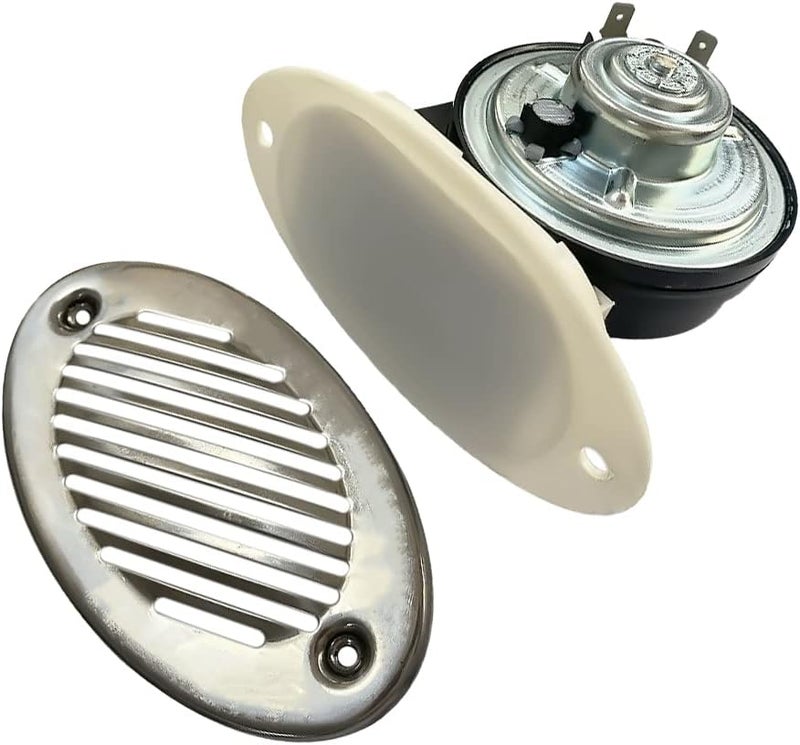 C CLINK 316 Stainless Steel 12V Hidden Flush Mount 5190512 Marine Boat Horn Two Hole Installation Spacing of 114.3 mm - Image 2