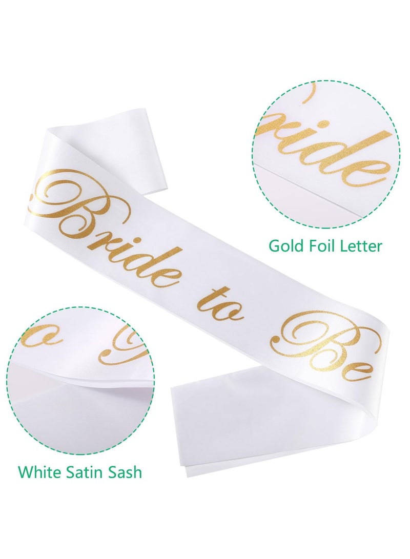 RTYY Bride to Be Sash Groom to Be Sash Set Bachelorette Party Hen Party Supplies Bride to Be and Groom to Be Rosette Badge Bridal Shower Decorations Bachelorette Sash - Image 4