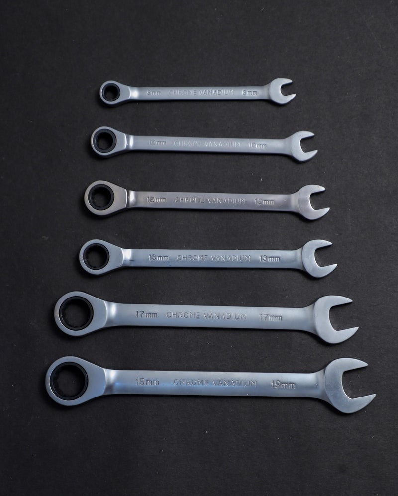 SNE 7 pcs Ratchet Spanner ring sets 12 point Wrench Set, Assorted Sizes, Metric Standards heavy duty tools - Image 4