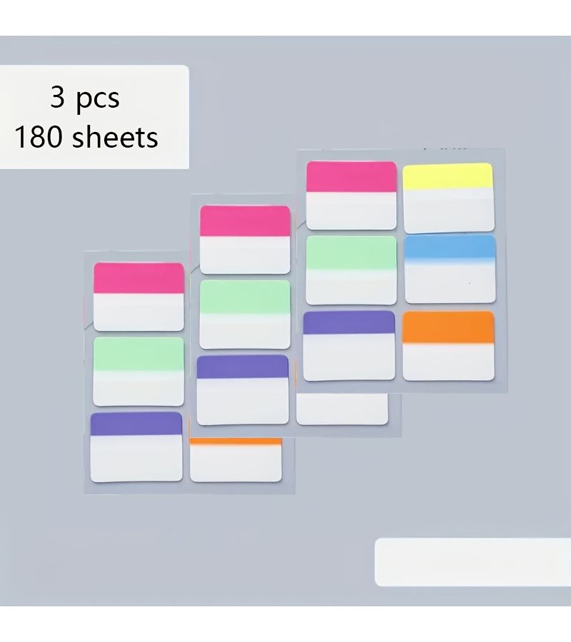 5 Books Transparent Plastic Sticky Notes No Residue Strong Adhesive for Office School Home Labeling - Image 5