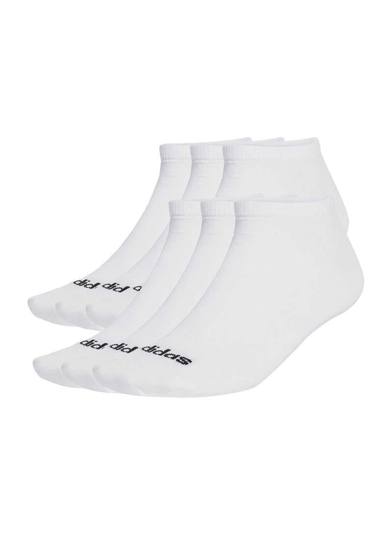 Adidas 6 Pack Linear Cushioned Crew Socks  - Image 1