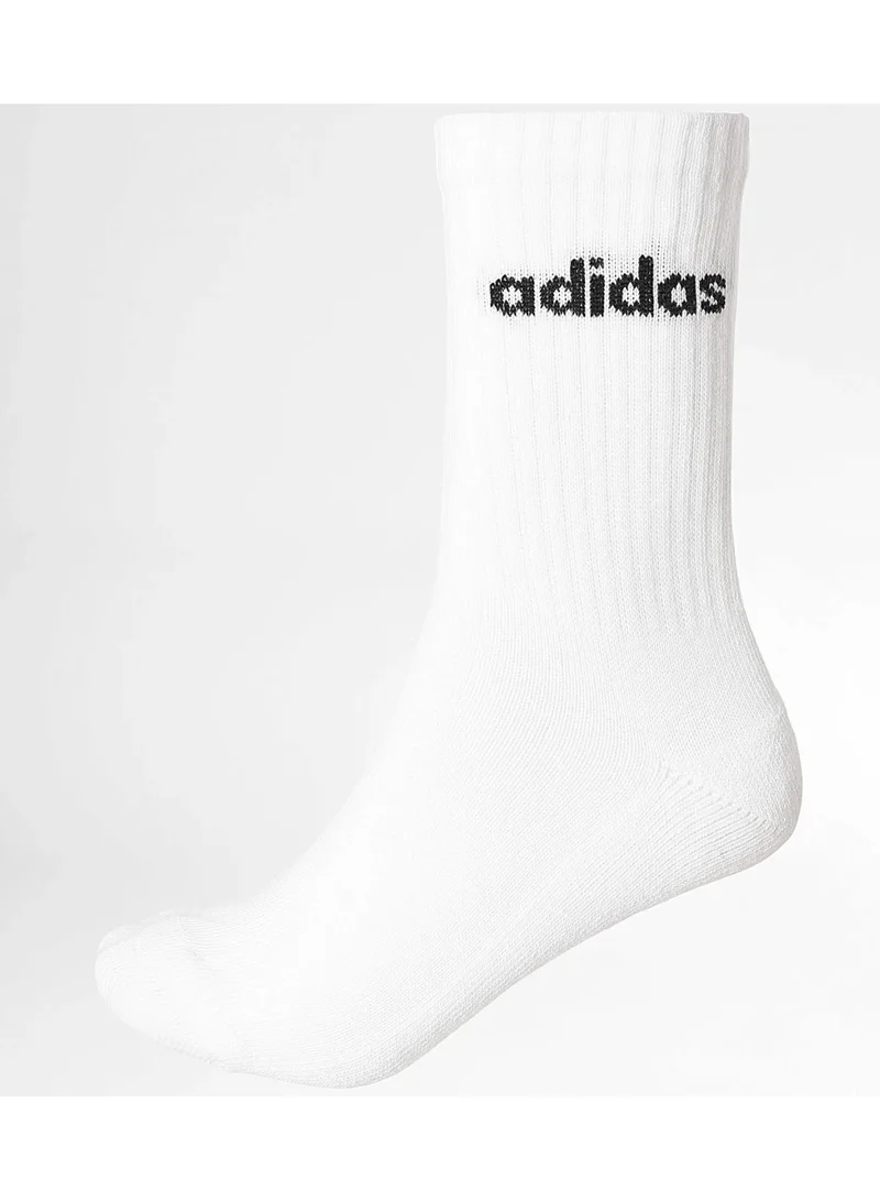 Adidas 6 Pack Linear Cushioned Crew Socks