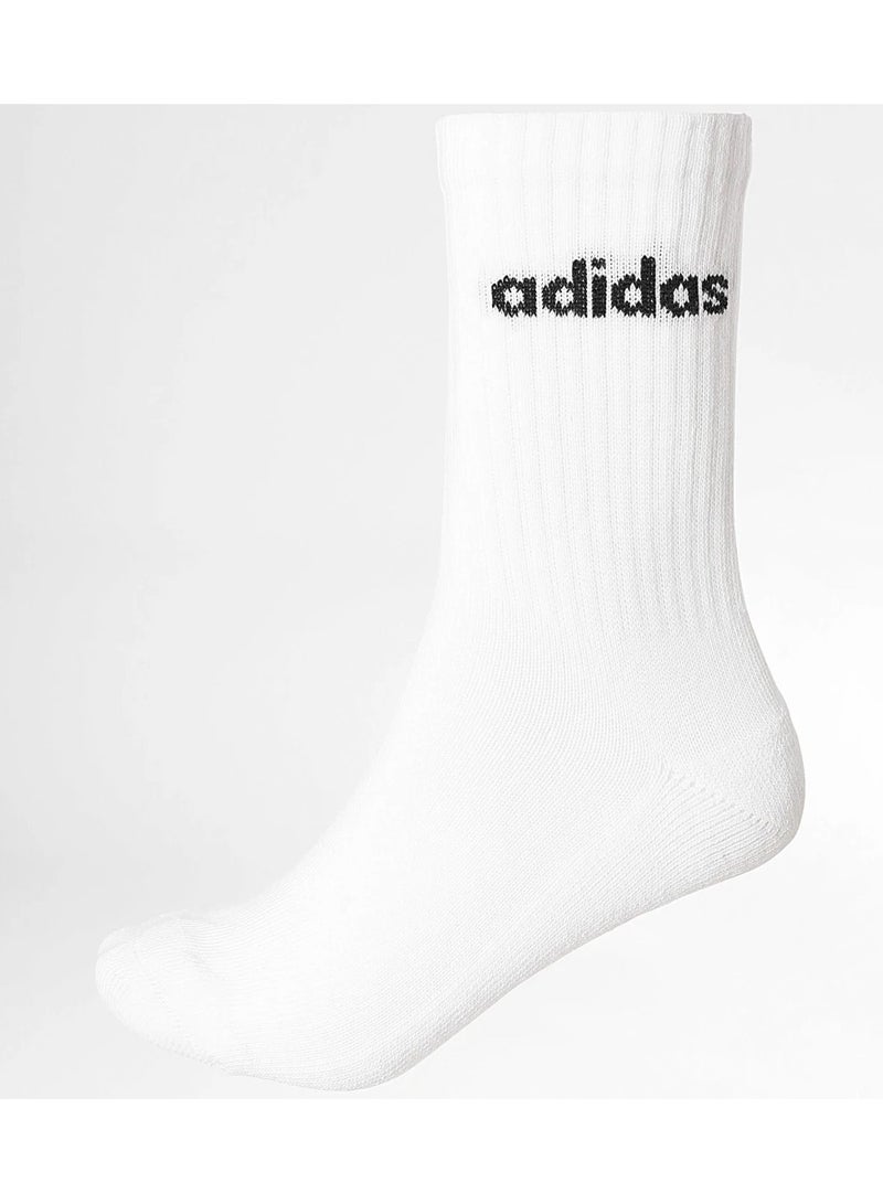 Adidas 6 Pack Linear Cushioned Crew Socks - Image 2