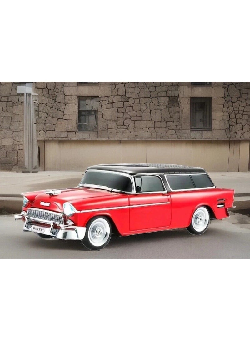 WSTER WS-1955 Retro Car Bluetooth Speaker – 10W Loud Sound, USB/TF/FM/AUX Support – Classic Wagon Design - Image 3