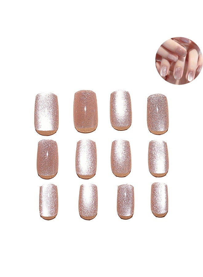 French Tip Press On Nails - Package Soft Gel French Fake Nails Short, Salon-quality Press On Nails, Seamless Glue-on Nails for Woman Nail Art Manicure - Image 1