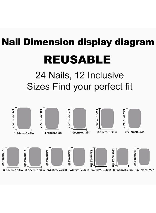 French Tip Press On Nails - Package Soft Gel French Fake Nails Short, Salon-quality Press On Nails, Seamless Glue-on Nails for Woman Nail Art Manicure - Image 4