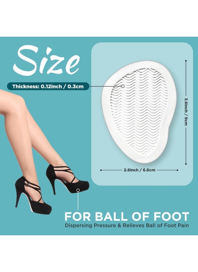 Meetion Ball of Foot Cushions for Women, Metatarsal Pads Women, Non Slip High Heel Comfort Pads, Foot Pads for All Day Foot Pain Relief, Gel Shoe Inserts for Women (3 Pairs, Clear)  - Image 4