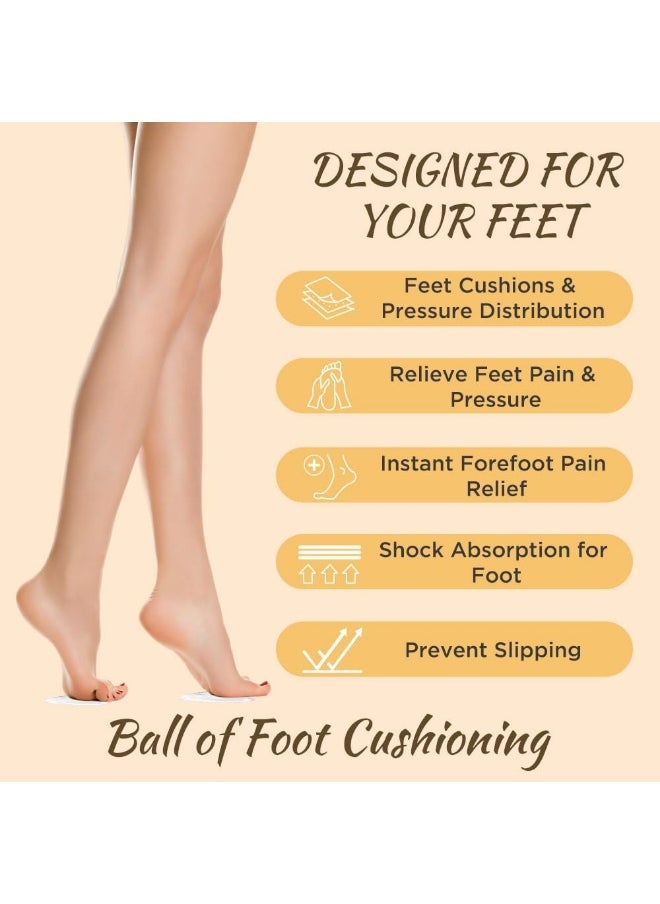 Meetion Ball of Foot Cushions for Women, Metatarsal Pads Women, Non Slip High Heel Comfort Pads, Foot Pads for All Day Foot Pain Relief, Gel Shoe Inserts for Women (3 Pairs, Clear)  - Image 2