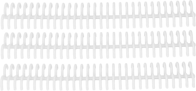 10 Pcs Loose Leaf Binding Spine 30 Holes 22mm Inner Diameter Wear Plastic Binding Rings (White) - Image 3