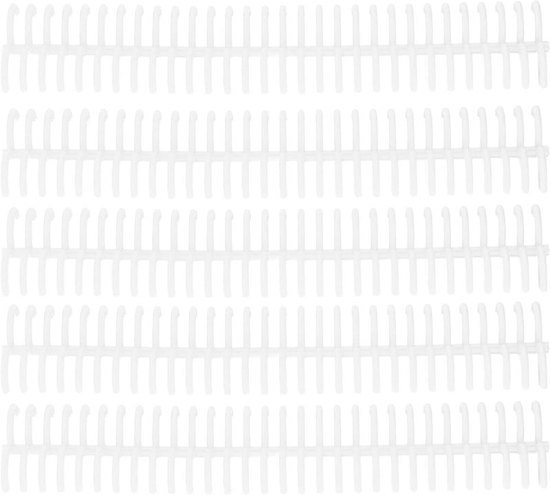 10 Pcs Loose Leaf Binding Spine 30 Holes 22mm Inner Diameter Wear Plastic Binding Rings (White) - Image 4