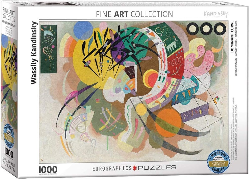 EuroGraphics Dominant Curve by Wassily Kandinsky 1000 Piece Puzzle 60000839  White - Image 1