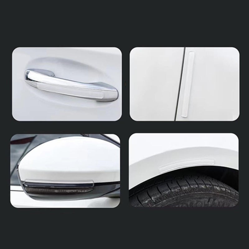 1pc Medium Section Anti Collision Door Handle Bumper Silent Protective Pad Fridge Noise Reducing Door Mat No Trace Anti Fall Door Sticker Protective Strip - Image 1