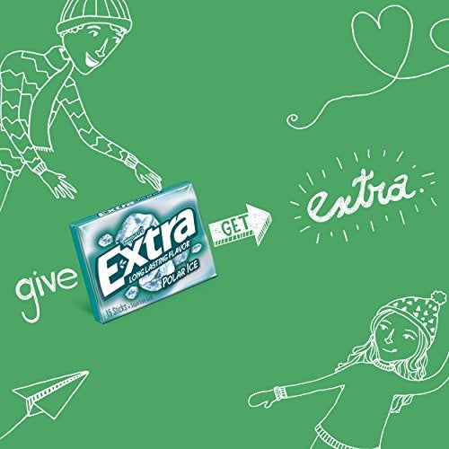 EXTRA Gum Polar Ice Sugarfree Gum 45 Ct Bulk Mint Gum with Strong Mint flavor for Breath Refreshing After Meals Travel and More with Long Lasting Icy Freshness - Image 5