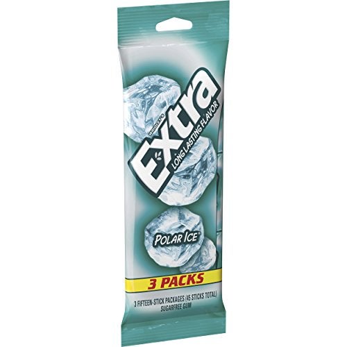 EXTRA Gum Polar Ice Sugarfree Gum 45 Ct Bulk Mint Gum with Strong Mint flavor for Breath Refreshing After Meals Travel and More with Long Lasting Icy Freshness - Image 1