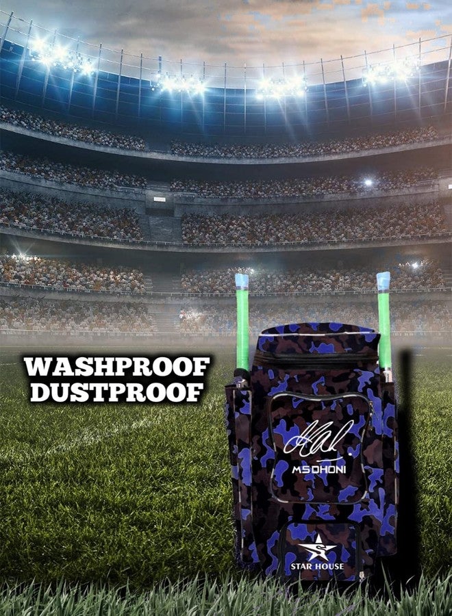 ستار هاوس حقيبة أدوات الكريكيت من علامة ستار هاوس إم إس دي، مبطنة بالكامل بالإسفنج من الداخل (أزرق) - Image 5