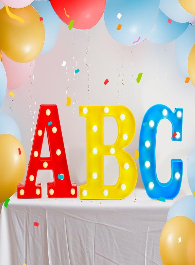 Aurelema 3 Pcs Large LED ABC Back to School Decoration Friend Street Party Favor First Day of School Decor ABC Alphabet Table Decorations Preschool Kindergarten Photo Props Cartoon Story Decor, 8.9 Inch - Image 3
